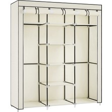 Songmics RYG12M Katlanır Kumaş Elbise Dolabı 175X150X45 cm Bej,
