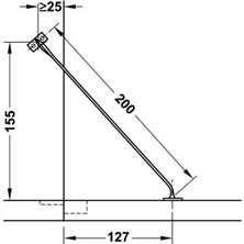 Hafele Sınırlayıcı Çelik Nikel Sağ 15CM