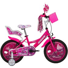 Bisan Rose 16 Jant  24Cm Çocuk Bisikleti - Metalik Pembe / Pembe