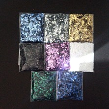 Glitter Altıgen Epoksi Süsleme Pulu Nail Art Makyaj Sim Set 15 Gram x 8 Renk 120 Gram