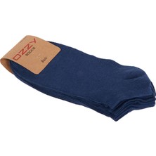 Ozzy Socks 5 Çift Dikişsiz Pamuklu Lacivert Unisex Patik Çorap Yazlık Dayanıklı Topuk ve Burun
