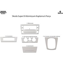 meriç cockpit design Meriç® Skoda Super B Ön Torpido Kaplama Maun 6 Parça 2002-2007