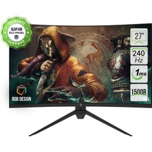 Gamepower Intense X40 27" 240HZ 1ms (HDMI+Display) FreeSync Full HD Curved LED Monitör