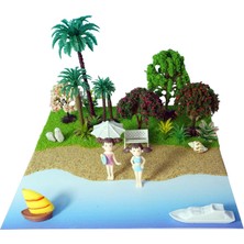 Bacca Summer Plajı Sahneleri Bina Ho Ölçekli Sahne Kitleri Düzen Diorama Ofis Için (Yurt Dışından)