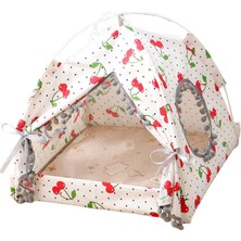 Bacca Cat House Kabin Evcil Yatak Nefes Alabilir Kedi Kenne Mağarası Köpek Kedileri Tavşanlar Kiraz (Yurt Dışından)