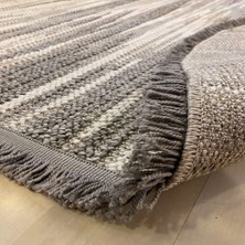 Eko Halı Motto Mot 01 Grey Beyaz 120*180 cm Oval Halı