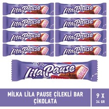 Milka Lila Pause Çilekli Bar Çikolata 34 gr - 9 Adet