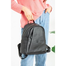 Impolo Vanessa Siyah Kadın Sırt Çantası 25X30 Ebatında