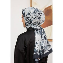 Ipekhan Botanik Serisi Siyah Beyaz Pamuk Viskon Şal 3023-13