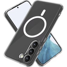 ZORE Galaxy S23 Kılıf Magsafe Şarj Özellikli Şeffaf Sert Pc Zore Embos Kılıf
