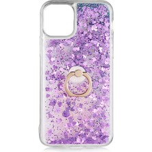 ZORE Apple iPhone 11 Kılıf Zore Milce Simli Pullu Yüzüklü Kılıf