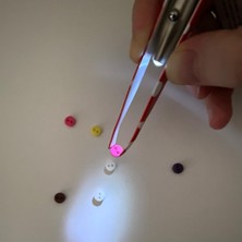 Yumakça Işıklı Cımbız LED Tweezers Kırmızı