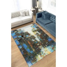 Homshtag Yağmurlu Bir Hikaye Çok Renkli Mutfak Halısı Soyut Salon Halısı Özel Tasarım Halı