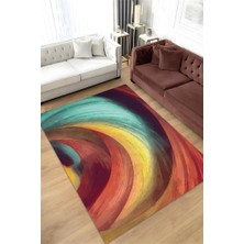 Homshtag Çömlek Çok Renkli Mutfak Halısı Soyut Salon Halısı Geometrik Desenli Halı