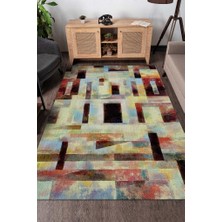 Homshtag Yaza Çıkan Labirent Çok Renkli Mutfak Halısı Soyut Salon Halısı Geometrik Desenli Halı