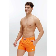 U.S. Polo Assn. 22006 Erkek Orta Boy Deniz Şortu-Turuncu