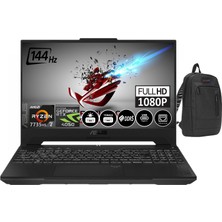 Asus Tuf Gamıng A15 FA507NU-LP053 Amd Ryzen 7 7735HS 16GB Ddr5 Ram 2tb SSD 6gb RTX4050 15.6inç Fhd IPS 144Hz Freedos Taşınabilir Bilgisayar LP05303+ZETTAÇANTA