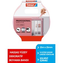 Tesa Profesyonel Maskeleme Bandı, Hassas Yüzeyler Için, Keskin Kenar Boya Bandı, 25MX25MM