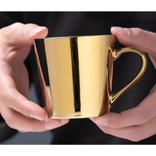 HaiTun Yeni 250 ml Altın Gümüş Kahve Kupa Fincan Seramik Çay Bardağı ve Kaşık Komik Moda Tasarım Zakka Tazas Cafe Espresso Porselen Fincan Dish | Kahve Kupası ve tabak Setleri (Yurt Dışından)