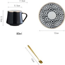 HaiTun 80ML Türk Espresso Bardaklar Sunucusu ile Seramik Bardak Set Siyah Çay Kahve Mutfak Parti Içecek Ürünleri Ev Dekor Yaratıcı Hediyeler | Kahve Kupaları ve kupalar (Yurt Dışından)