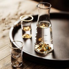 HaiTun Sake Set Üst Sınıf Altın Dağ Liquor Shot Cam Şarap Destanter Kristal Votka Beyaz Ruhu Altın Folyo Dağıtıcı Atış Cam | Sürahileri (Yurt Dışından)