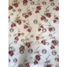 polset Şeffaf Desenli Masa Örtüsü 80cm X 130cm 1.8mm Pvc Masa Örtüsü Koruyucu