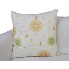 Solinas Collection Dijital Baskılı Hindiba Kırlent Kılıfı Sarı