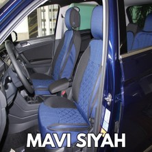 Kepmorpho 
bmw 2 Serisi 235 Lüx Oto Koltuk Minderi Ön Arka 5'li Set Elegance Serisi Mavi Siyah