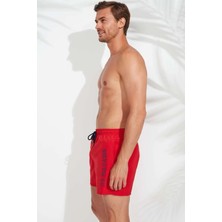 U.S. Polo Assn. 21005 Erkek Orta Boy Deniz Şortu-Kırmızı