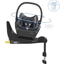 Maxi-Cosi Coral 360 Dönebilir Yatabilir Isofix Bazalı 2'si Bir Arada Ana Kucağı ve Oto Koltuğu Essential Graphite