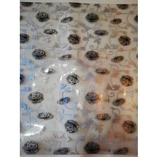 ŞEFFAF MASA ÖRTÜSÜ 1,7 mm 80 cm x 150 cm Kalın DESENLİ  Pvc Kaymaz Masa Örtüsü Koruyucu 80 CM X 150 CM