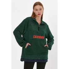 Alexander Gardi Garnili Baskılı Oversize Sweatshirt (E23-61903)