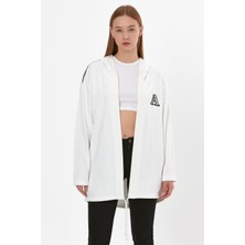 Alexander Gardi Kapüşonlu Omuz Detaylı Uzun Hırka (B22-30305)