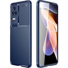 noktaks - Xiaomi Poco F4 - Kılıf Auto Focus Karbon Negro Silikon Kapak - Lacivert