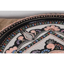 Saray Ottoman 35 cm Yuvarlak Tepsi Mineli
