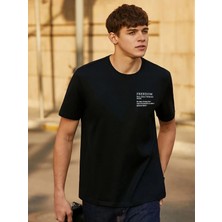 Erkek Freedom Baskılı Oversize Tshirt Daxis Sportwear Company