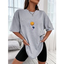 DAXİS Sportwear Company Oversize Kadın Astonot Baskılı Tshirtdaxis Sportwear Company