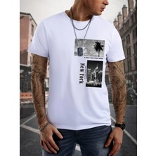 DAXİS Sportwear Company New York Baskılı Oversize Beyaz Unisex Tshirt-Daxis Sportwear Company