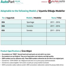 Alpha Auto Part  Kia Sportage, Sorento, Sonata Için Ayna Plastik Dişli Seti ve Ayna Dişlisi