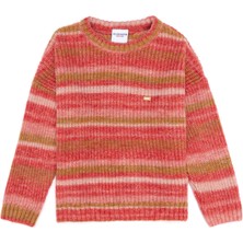 U.S. Polo Assn. Kız Çocuk Triko Kazak Nar Çiçeği Renk Bisiklet Yaka Uzun Kol