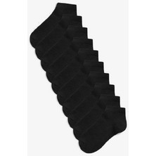 Black Arden Socks  Ekonomik Paket Siyah Patik Çorap 10'lu