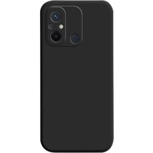 Case World  Xiaomi Redmi 12C ile Uyumlu Kapak Mat Siyah Yumuşak Silikon Kılıf