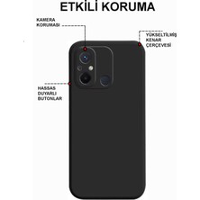 Case World  Xiaomi Redmi 12C ile Uyumlu Kapak Mat Siyah Yumuşak Silikon Kılıf