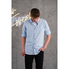 Advante Yaka Düğmeli Dokulu Slimfit Erkek Gömlek