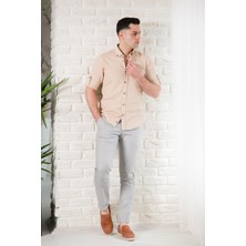 Advante Yaka Düğmeli Dokulu Slimfit Erkek Gömlek