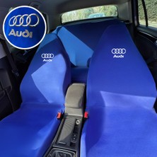 Teksin Audı A4 Oto Koltuk Servis Kılıfı Mavi Likralı Esnek Tüm Araç Modellerine Uygun Universal