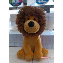 Erkek Peluş Aslan Kral Ithal Kumaş 30 cm