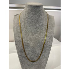 Mj Butik Çelik İtalyan Yassı Kolye