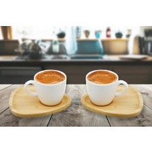 Bambum Cello 2 Kişilik Kahve Fincan Takımı Üçgen Altlıklı