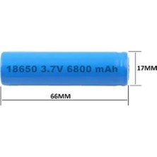 Gaman 10 Adet 18650 Şarjlı Pil  6800 Mah 3.7 V 18650 Li-Ion Şarj Edilebilir Pil